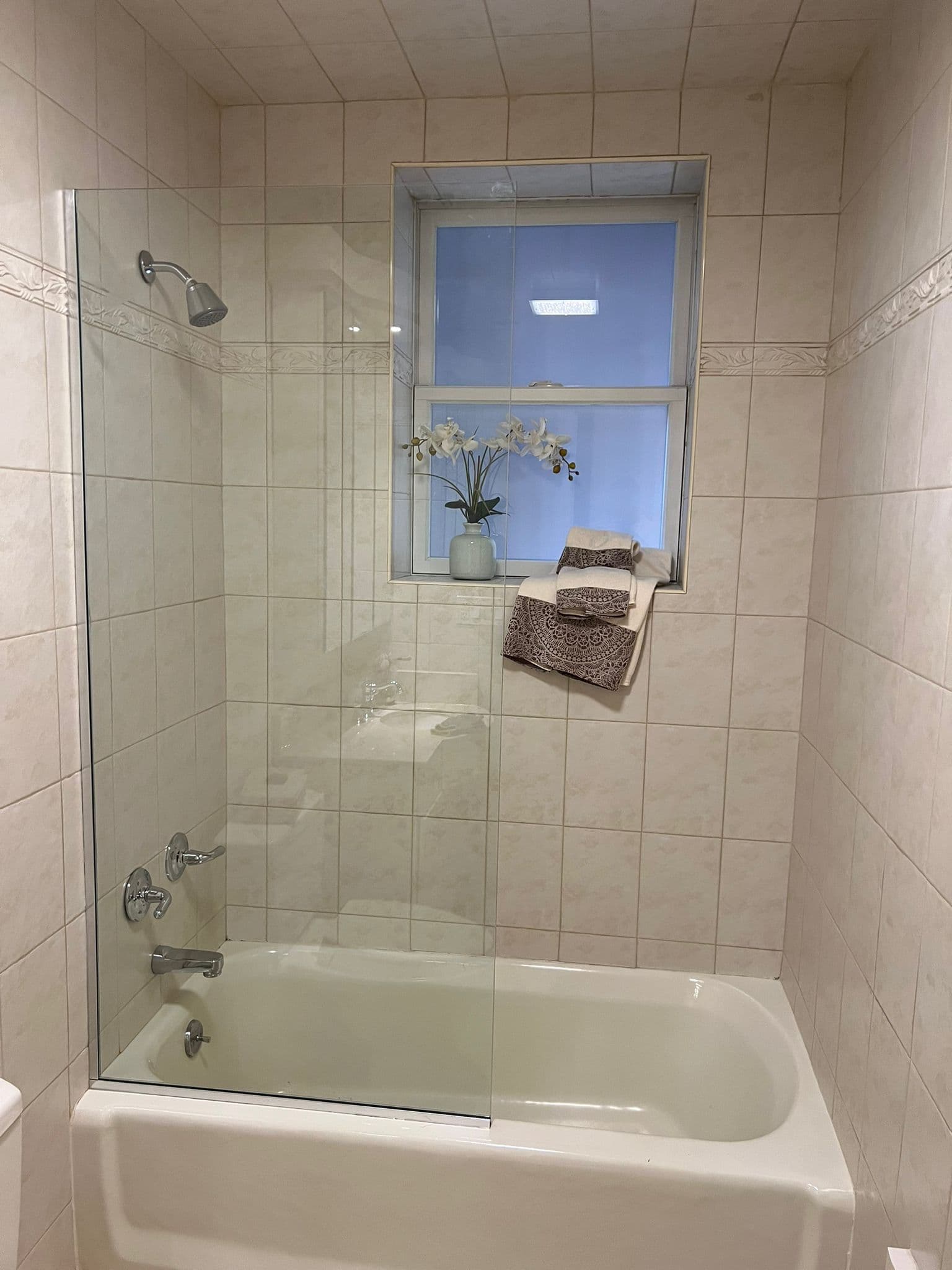 Shower Panel shower door installation in Monsey